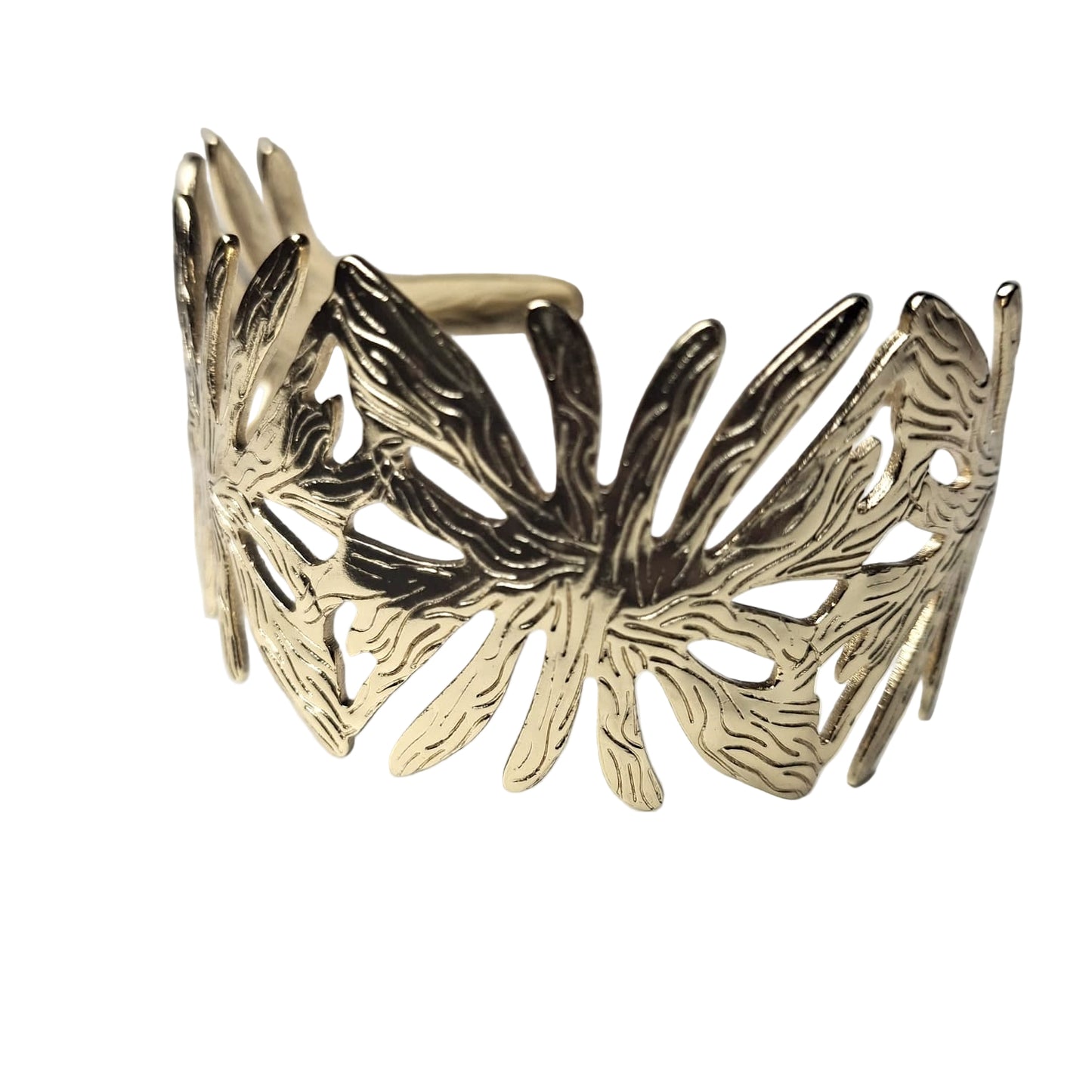 Verdant Muse Monstera Leaf Cuff Bracelet
