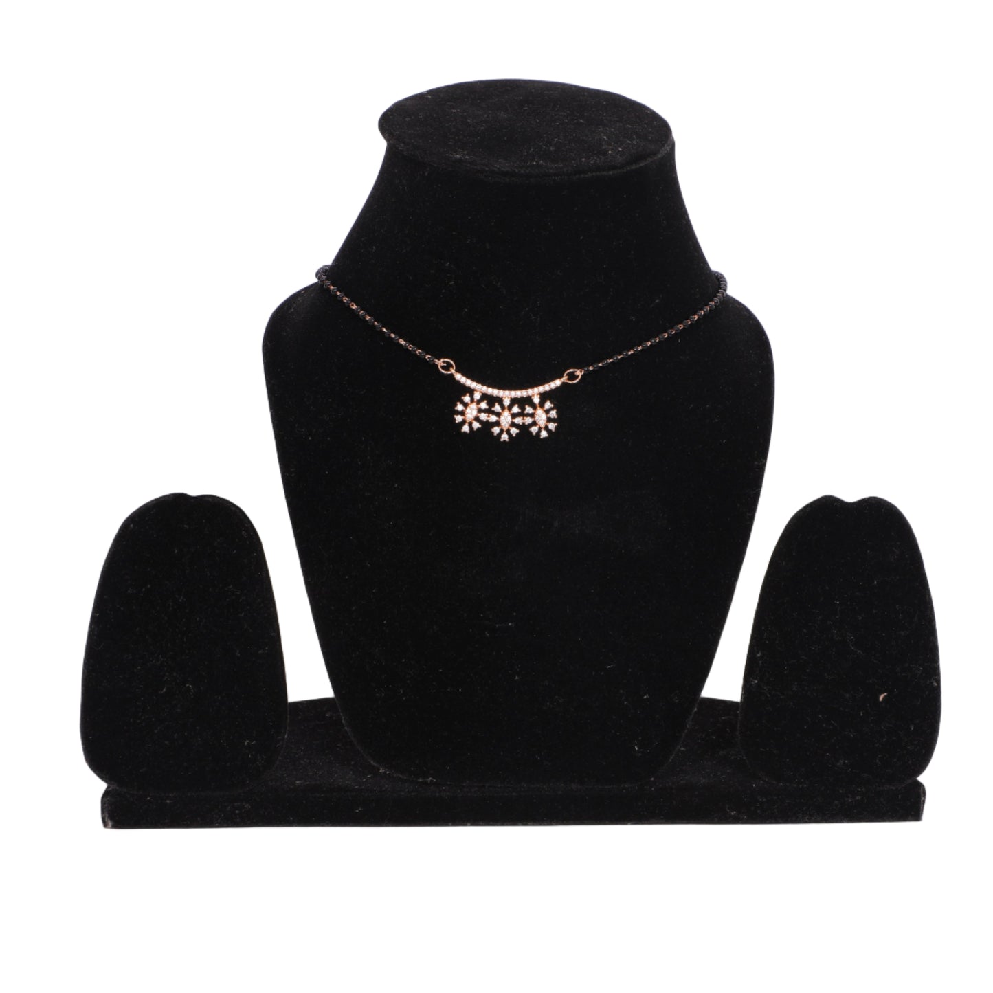 Floral Elegance Dailywear Mangalsutra β Gold-Toned with AD Stones