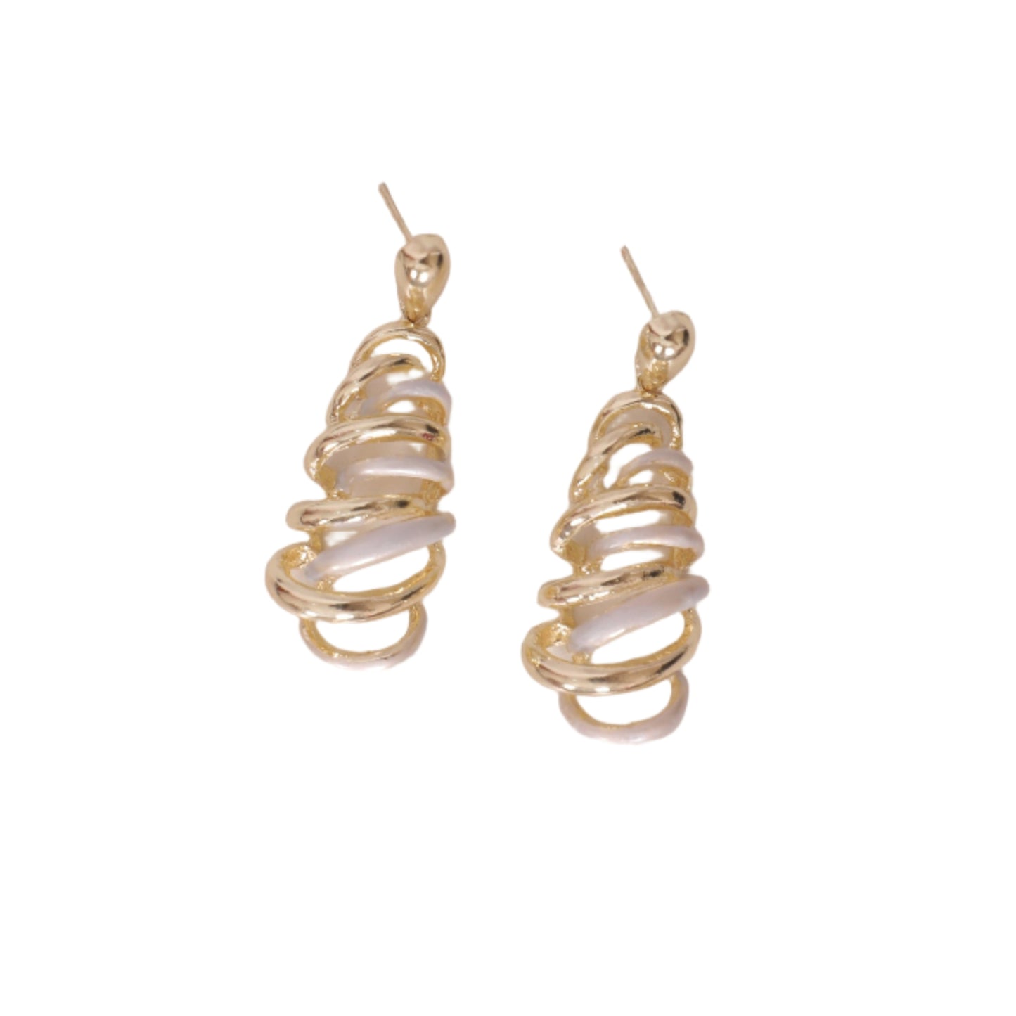 Golden Spiral Elegance Earrings