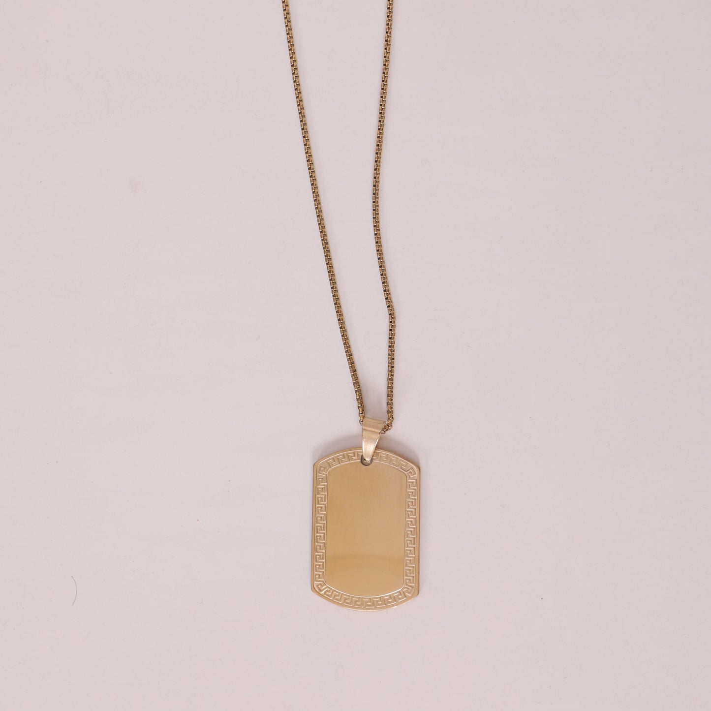 Golden Grace β Ornate Rectangle Pendant Necklace