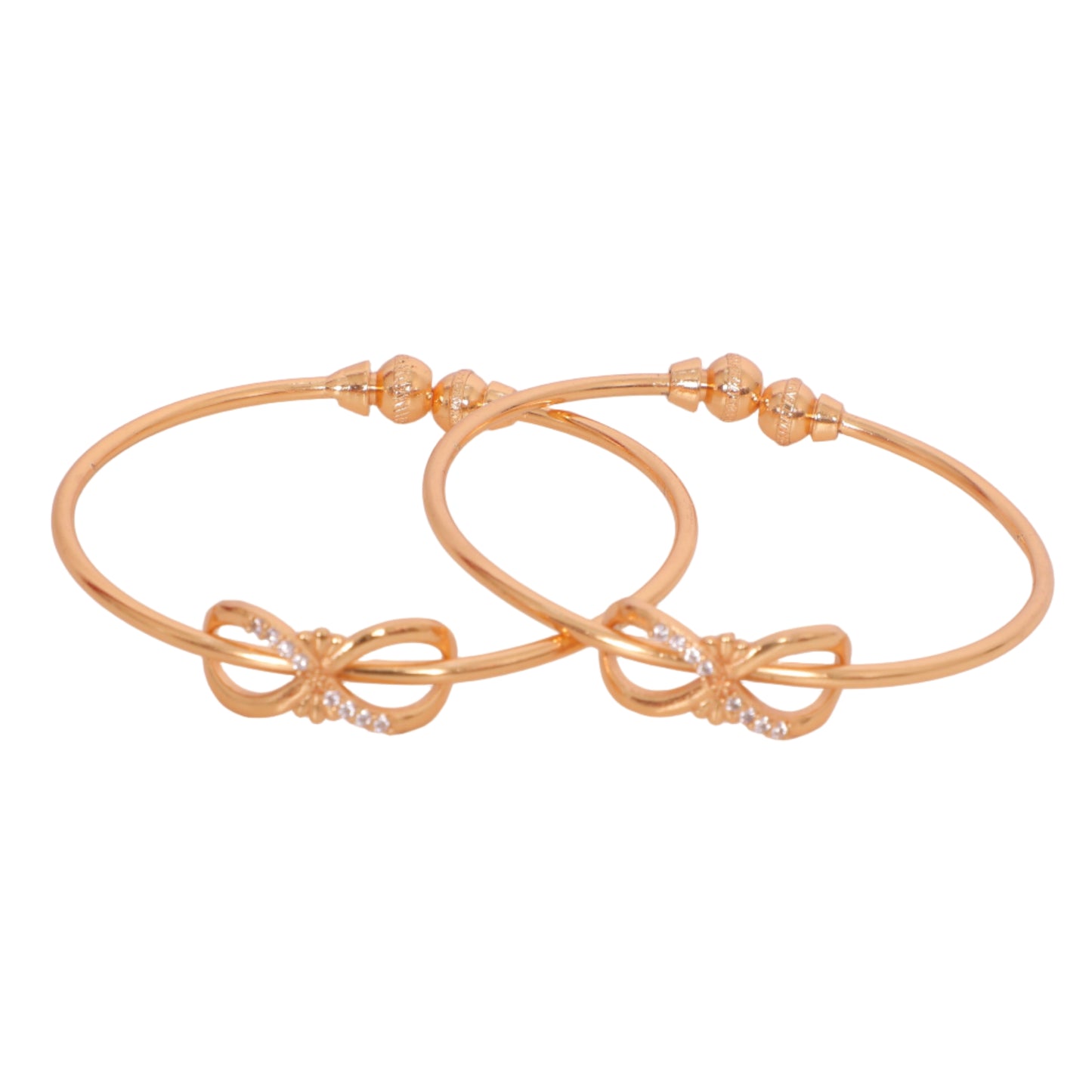 Sparkling Rose Gold Infinity Bracelets