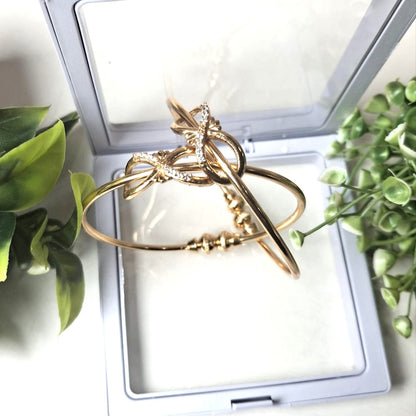 Sparkling Rose Gold Infinity Bracelets