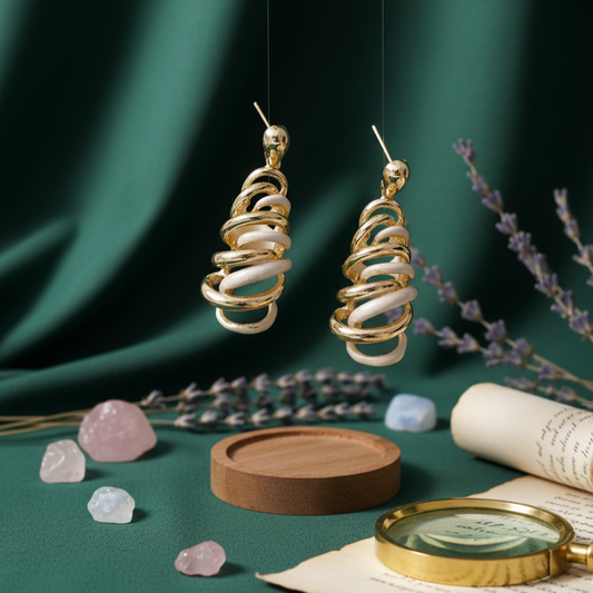 Golden Spiral Elegance Earrings
