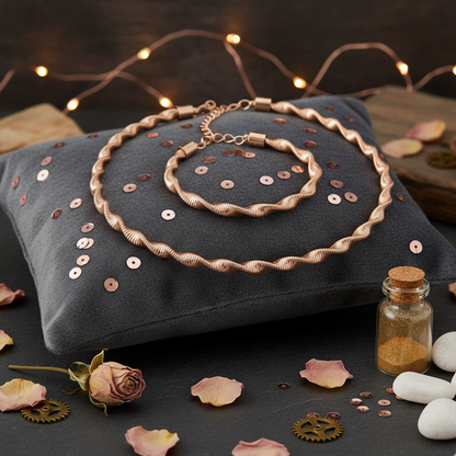 Sleek & Chic: Twisted Rope Gold Hasli Set for Daily Dazzle