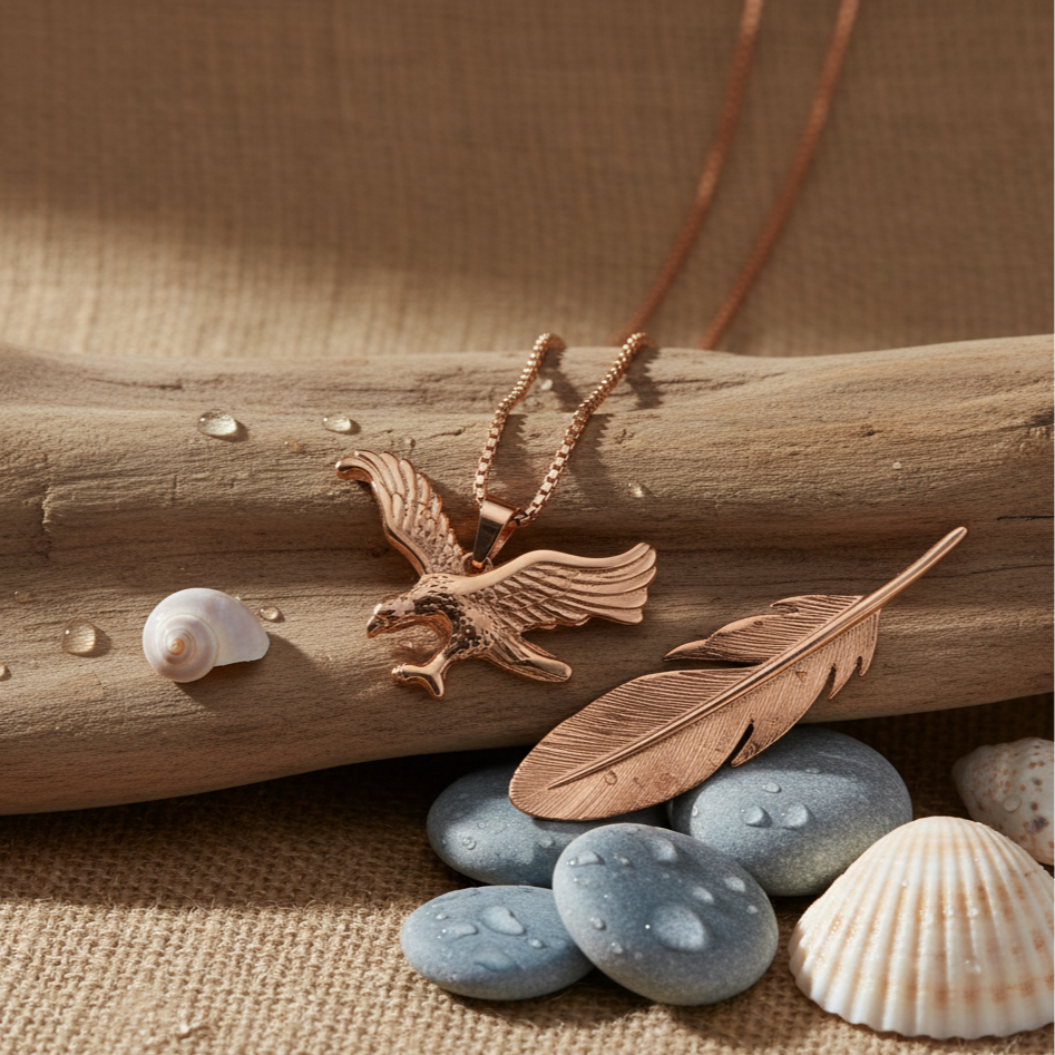 Majestic Flight – Golden Eagle Pendant Necklace