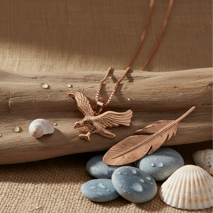 Majestic Flight – Golden Eagle Pendant Necklace