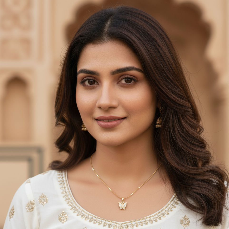 Sparkling Butterfly Elegance Pendant