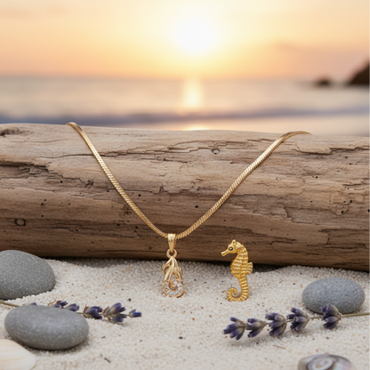 Leaf Swirl AD stone Pendant Chain