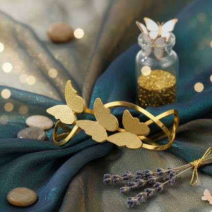 Butterfly Twirl Anti-Tarnish Steel Bracelet