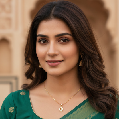 Geometric Grace Pendant Chain