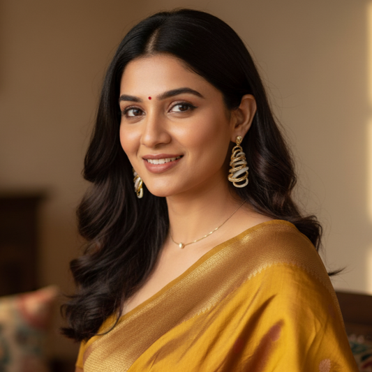 Golden Spiral Elegance Earrings