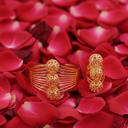 Aurora Gleam Triple Sphere Cuff & Ring Set