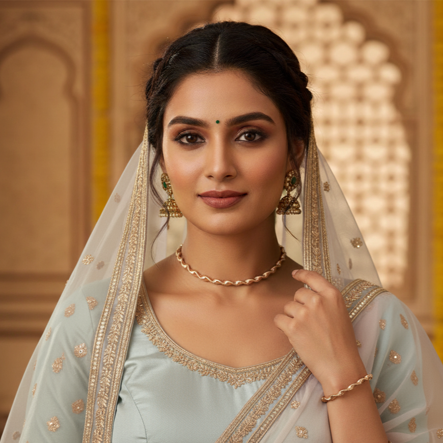 Sleek & Chic: Twisted Rope Gold Hasli Set for Daily Dazzle