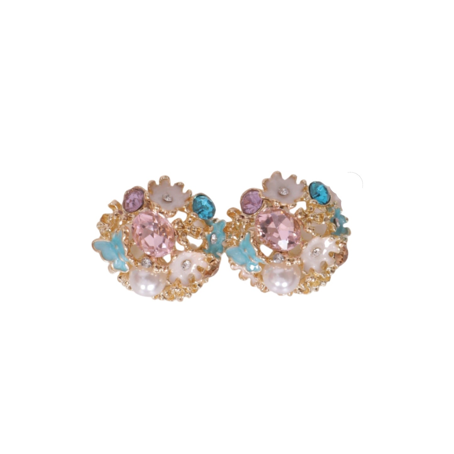 Ornate Bloom Circle Earrings