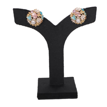 Ornate Bloom Circle Earrings