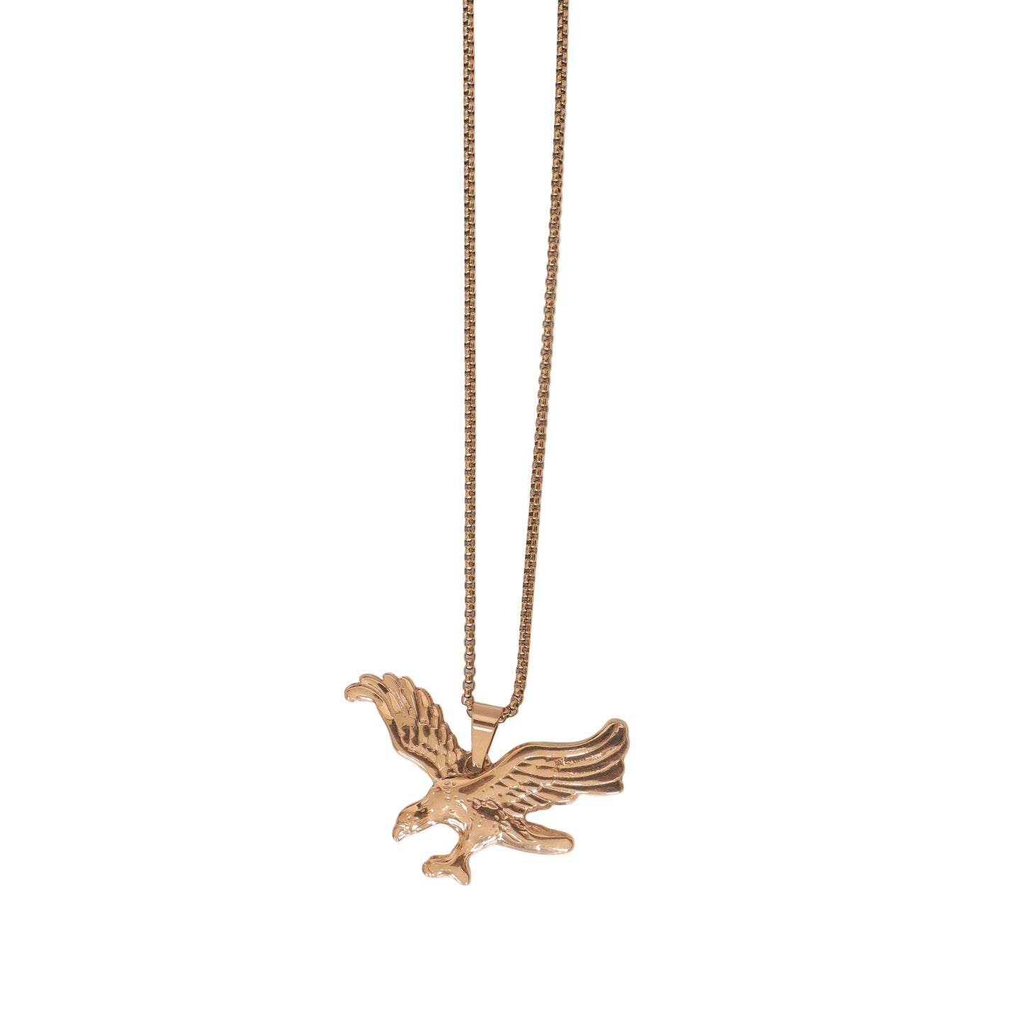 Majestic Flight – Golden Eagle Pendant Necklace