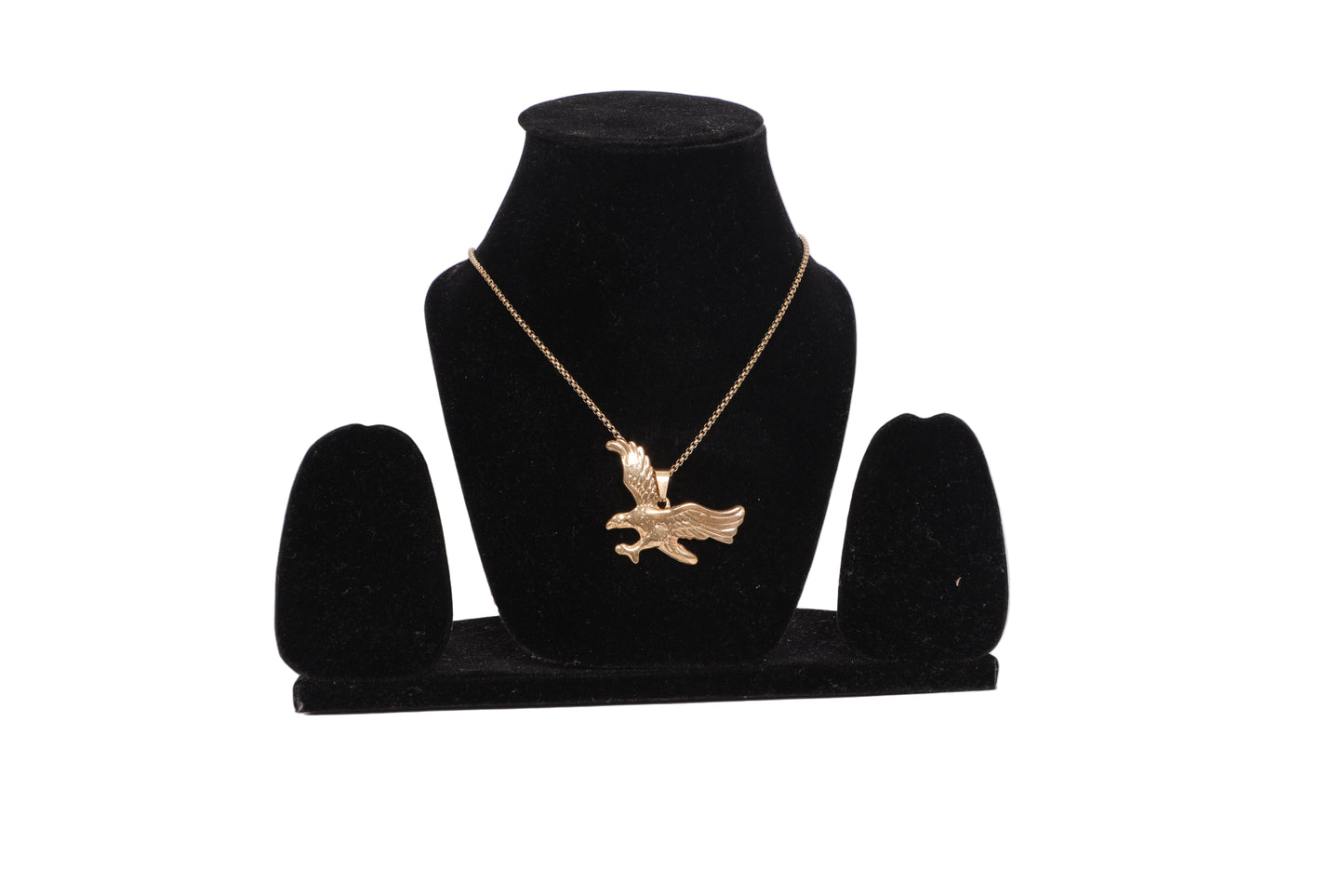 Majestic Flight – Golden Eagle Pendant Necklace