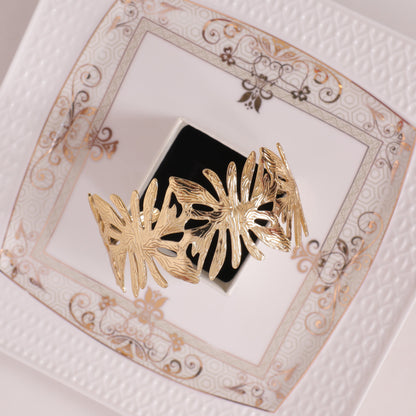 Verdant Muse Monstera Leaf Cuff Bracelet