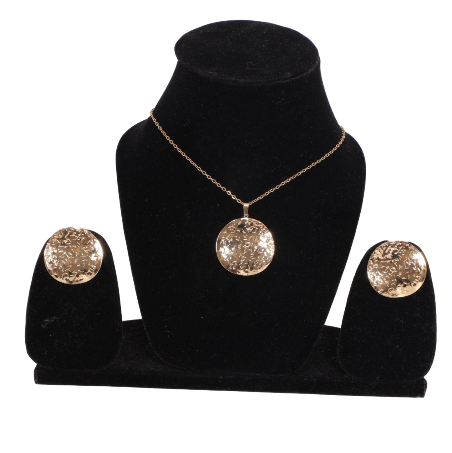 Solar Radiance Stainless Steel  Pendant Set with Earrings