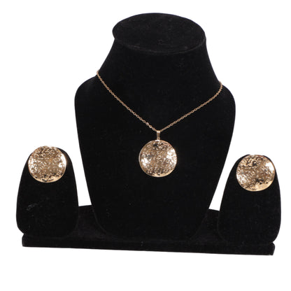 Solar Radiance Stainless Steel  Pendant Set with Earrings
