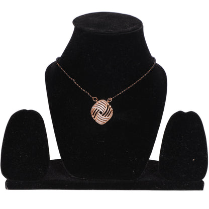 Contemporary Rose Gold Mangalsutra with Dazzling Knot Pendant