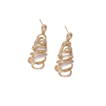 Golden Spiral Elegance Earrings