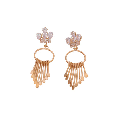 Regal Cascade Gold Earrings