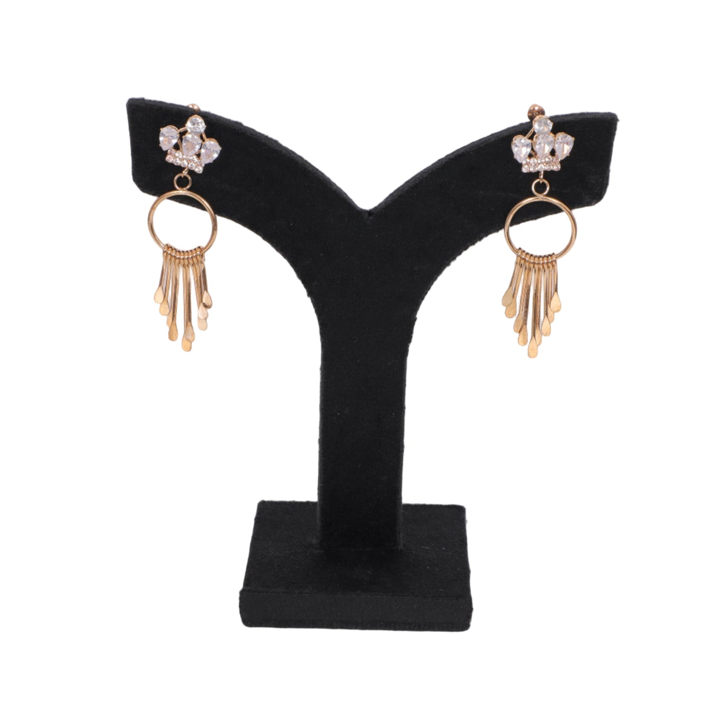 Regal Cascade Gold Earrings