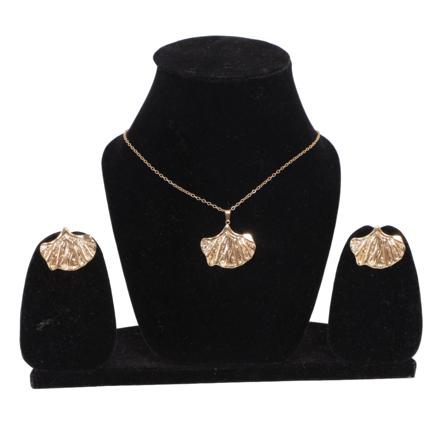 Tri-Tone Lattice Pendant Set with Earrings