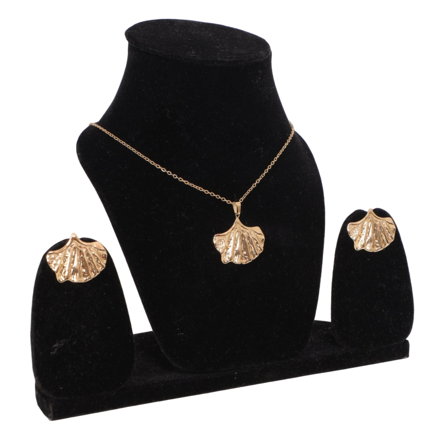 Tri-Tone Lattice Pendant Set with Earrings