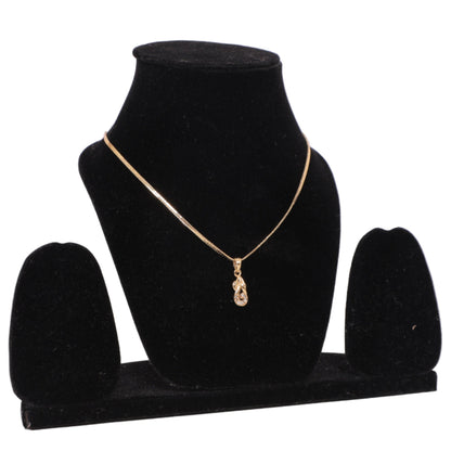 Leaf Swirl AD stone Pendant Chain