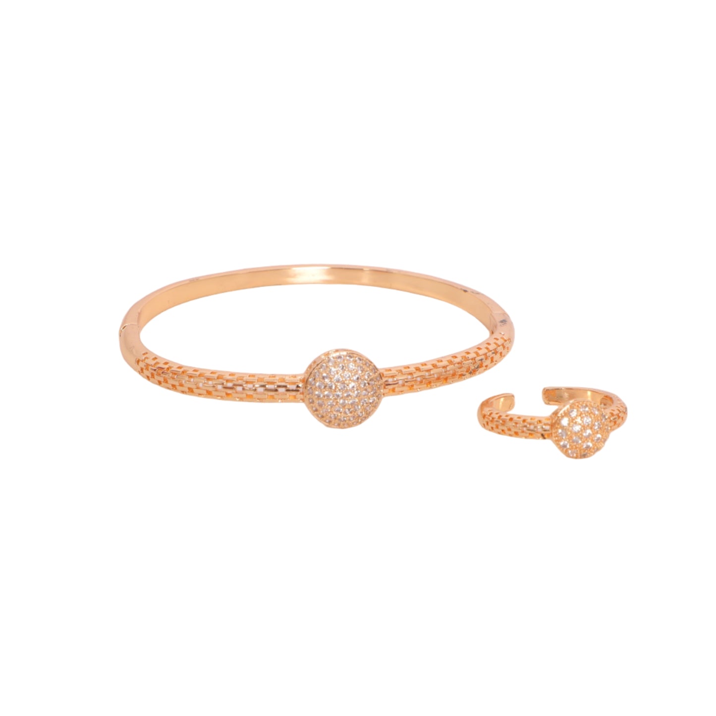 Celestial Bloom Golden Halo - Bracelet & Ring set